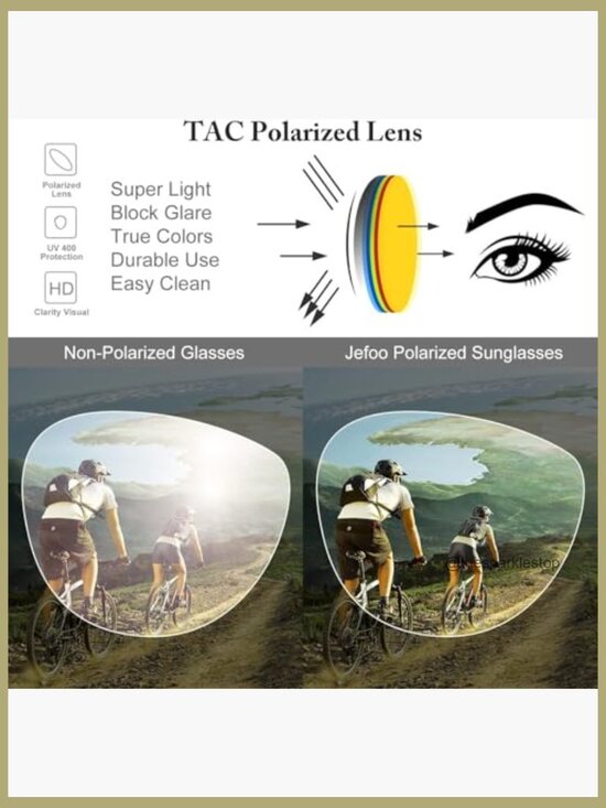Polarized Aviator Sunglasses with UV400 Protection, Retro Sport Style main image 5